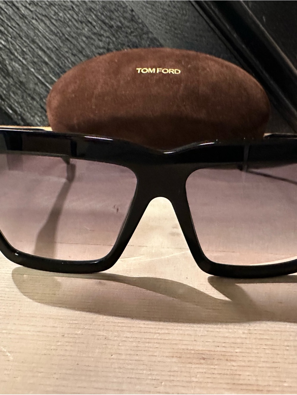 Tom Ford Black Sunglasses with Gradient Lenses